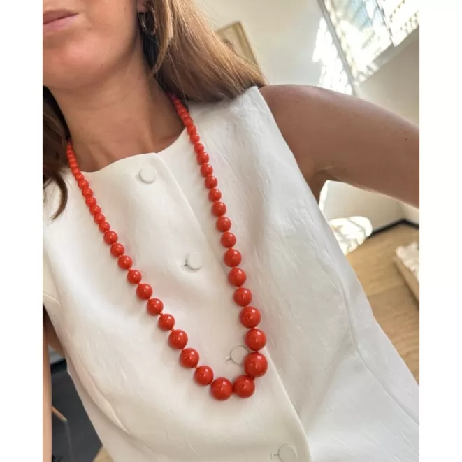 Collares Bisutería^Doña Sol Collar Greta Coral