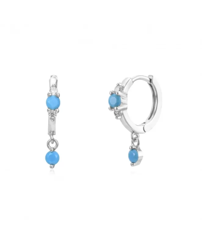 Pendientes Acabados En Plata^Doña Sol Pendientes Clow Turquoise Plata