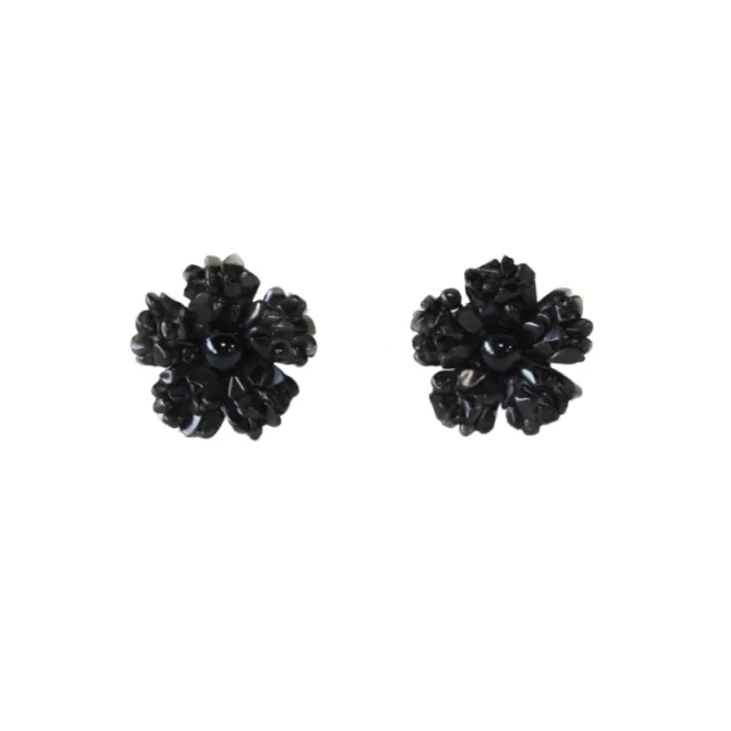 Pendientes Acabados En Oro^Doña Sol Pendientes Flor Mineral S