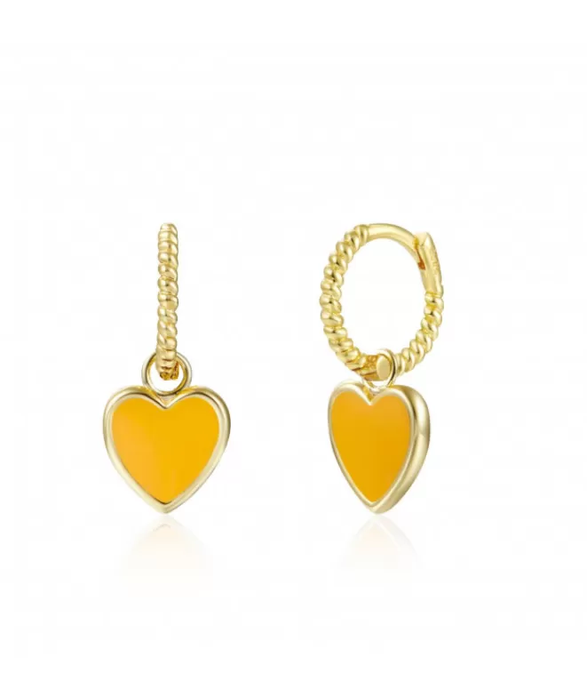 Joyas^Doña Sol Pendientes Gallon Mustard Love