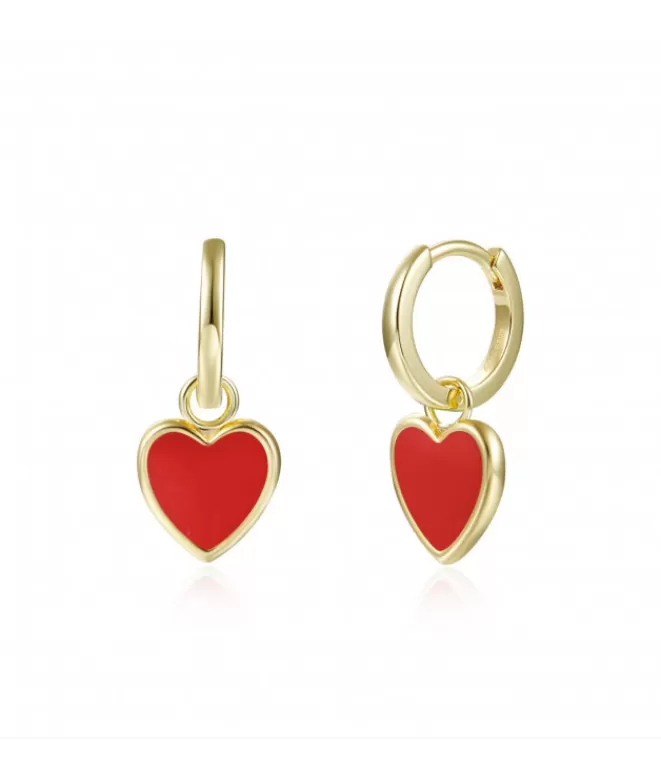 Joyas^Doña Sol Pendientes Lisse Red Love