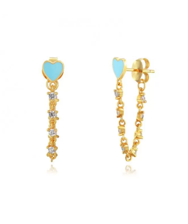 Joyas^Doña Sol Pendientes Love Cadena